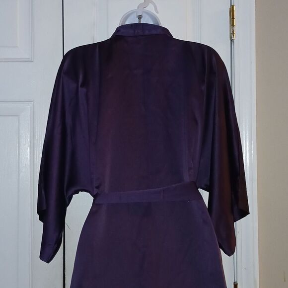 Deep eggplant purple sexy honeymoon lingerie robe  Sz L/XL NWT - Picture 6 of 7